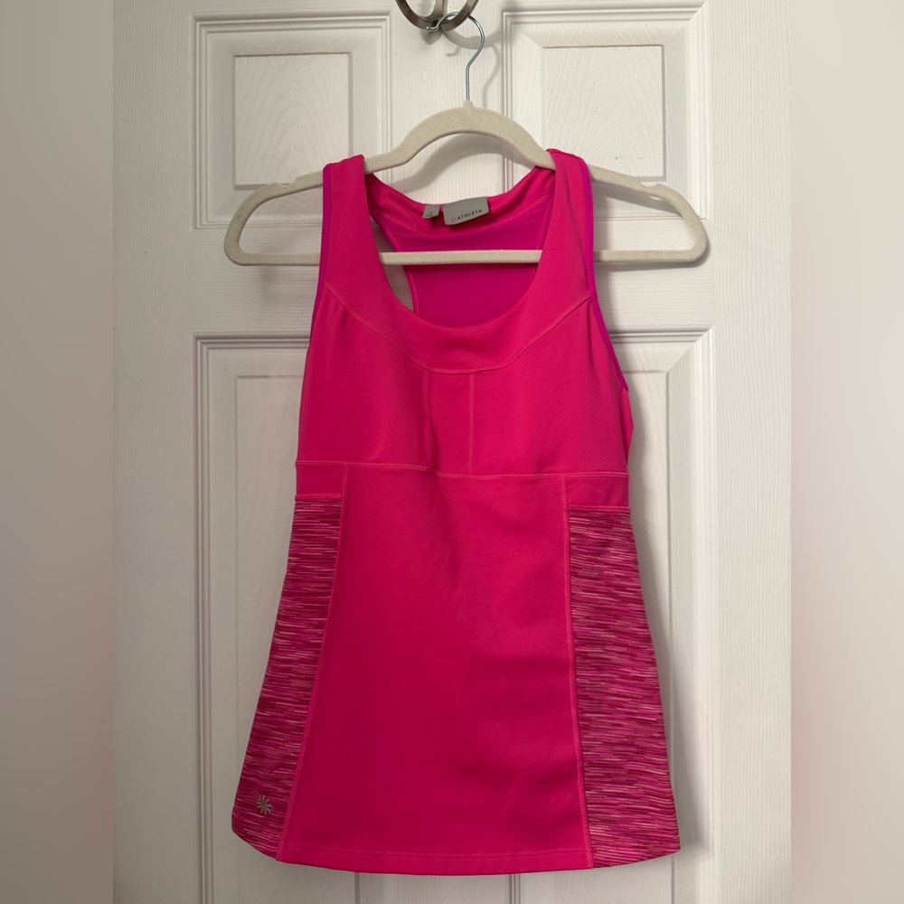 Athleta hot pink mesh racerback tank